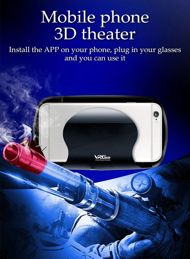 DUNISO نظارات الواقع الافتراضي VR، نظارات VR قابلة للتعديل للتلفاز والأفلام وألعاب الفيديو، تصميم مريح، تدعم الهواتف الذكية بحجم 5-7 إنش - Image 4